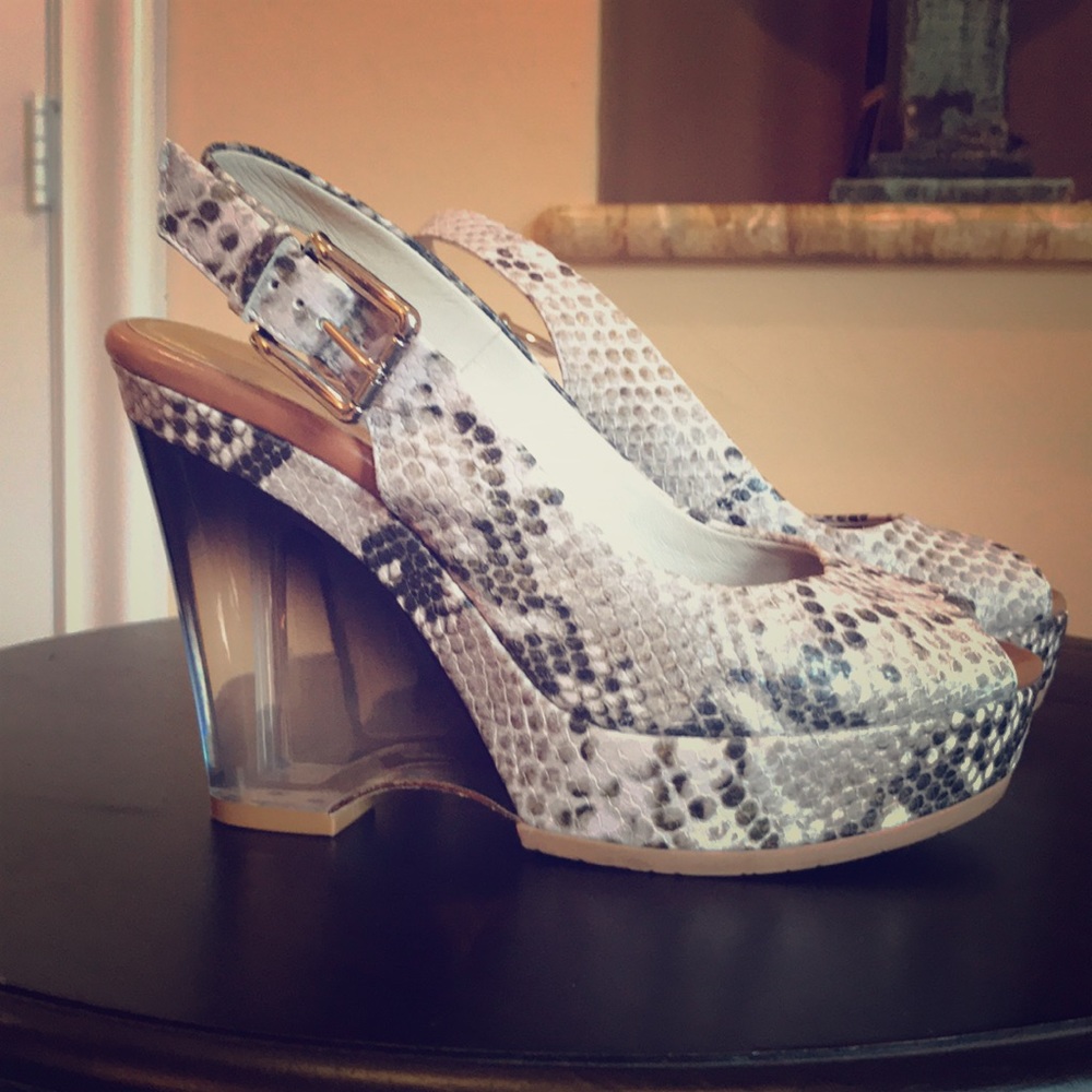 Donald J Pliner - Snake print wedge (4 in heel)